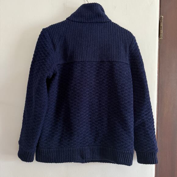 SLATE & STONE | Navy Blue Berkeley Wool Mohair Blend Chunky Cardigan | Small - Picture 2 of 10